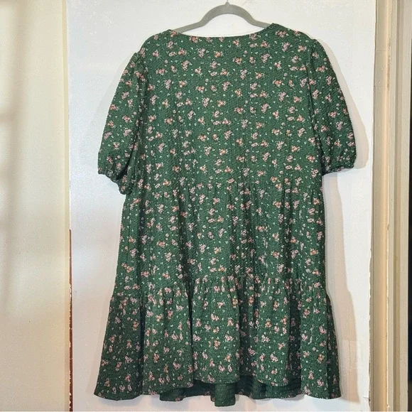 ASOS Design Curve Textured Faux Wrap Mini Dress With Peplum - Picture 12 of 14